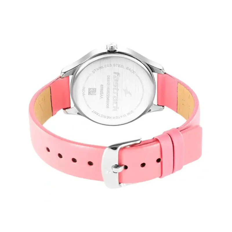 Fastrack Stunners Two-tone Dial Leather Ladies Watch- 6280SL01